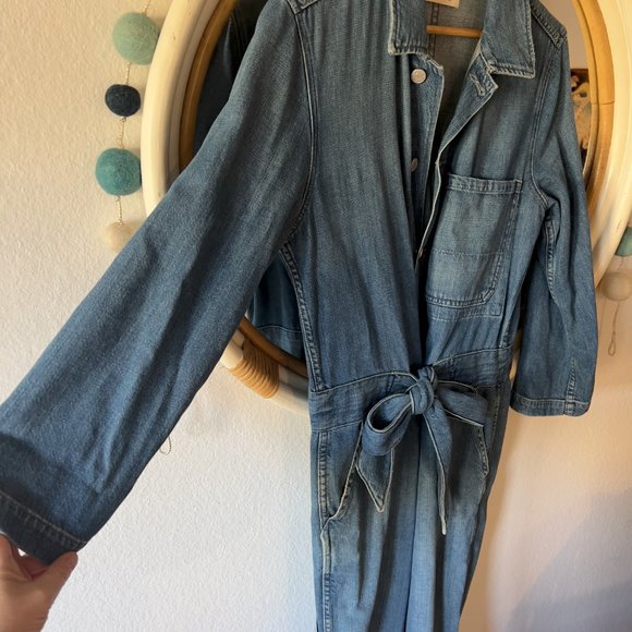 AMO Denim Tie Waist Jumpsuit Romper Size Small, Worn twice - Picture 3 of 9
